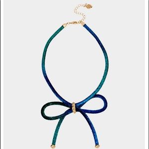 CELESTIAL MESH BOW NECKLACE BLUE